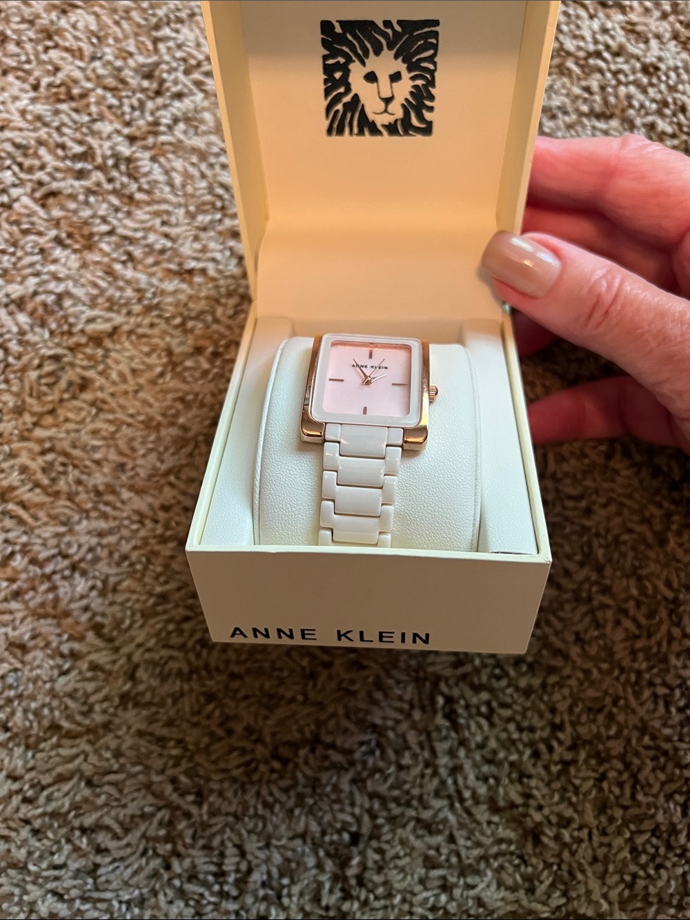 Anne Klein Black and Cream Branded Jewelry Box